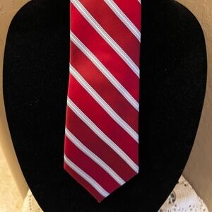 Men's Red Stripe Tie Club Room